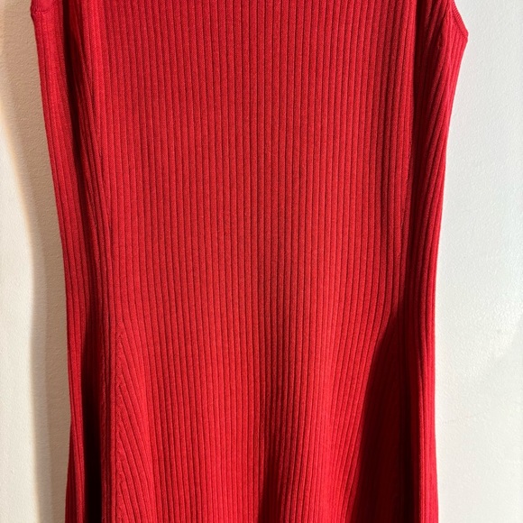 UNIQLO Sz M Ribbed Cotton Modal Nylon Blend Sleeveless Midi Dress NEW WITH TAG - Picture 5 of 11